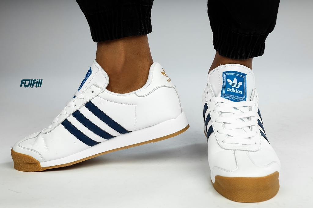 Adidas Samoa White &amp; BLUE