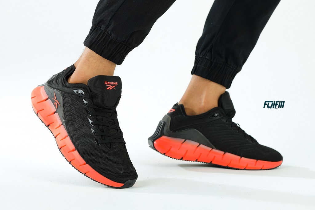 reebok zig kinetica black and orange