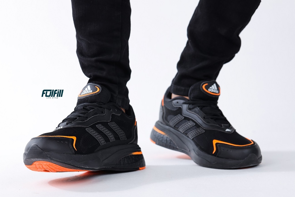 Adidas Supernova Triple Black Orange Core Shoes