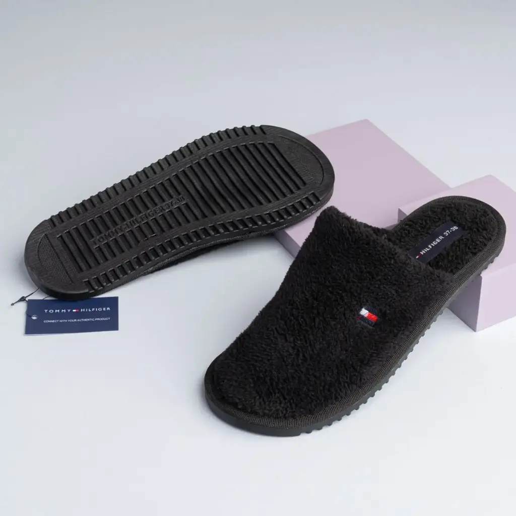 Tommy fru Slipper Black 
