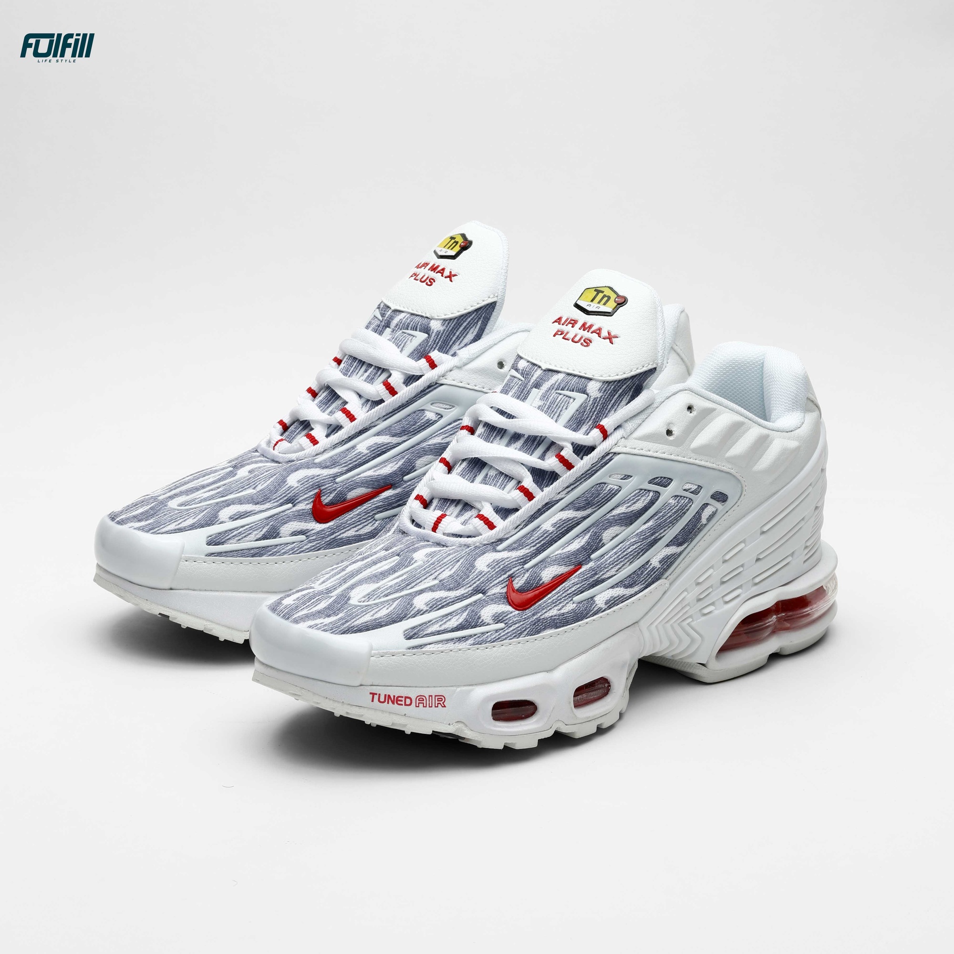 Tn Nike Blanche Tn3 Blanche Nike TN Air Max White Red FulFill