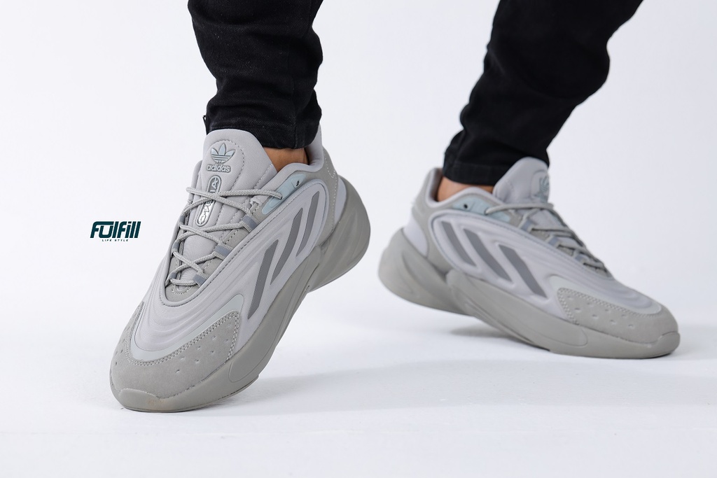 adidas ozelia grey on feet