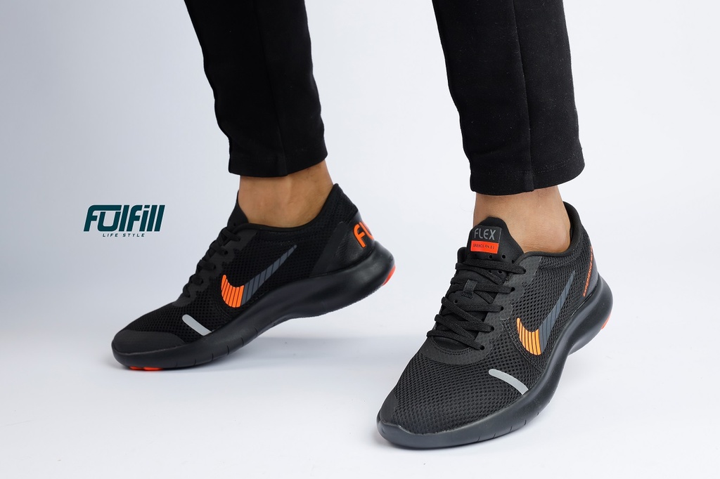 Nike Flex Mens Running Trainers Sneakers - Anthracite Hyper Orange Black Nike Flex Train Men main image 4